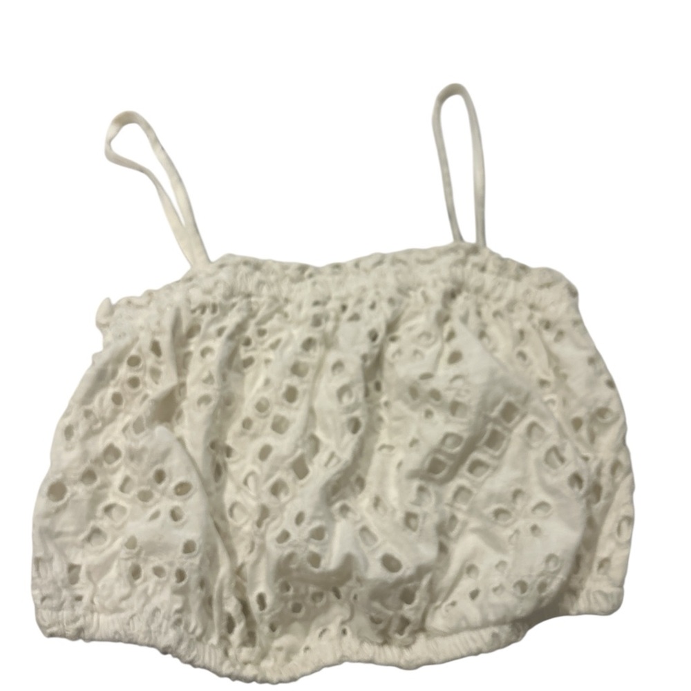 Express Ivory Ruffled Top